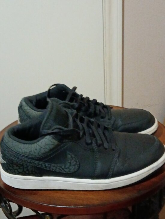 Jordan Other - Nike Air Jordan 1 SE Low Black Elephant Mens Size 9 FB9907-001 Sneakers Shoes